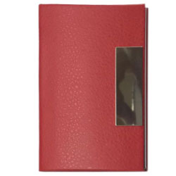 PU Leather Card Holder Red